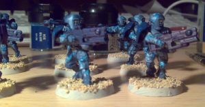 Quick painted Tau fire warriors